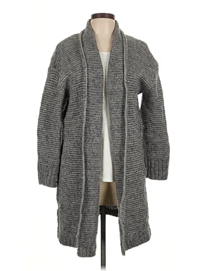 Pre-owned Ann Taylor Loft Cardigan Sweater In Gray