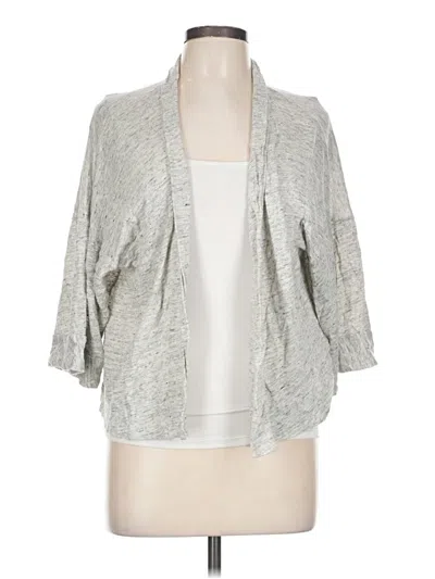 Pre-owned Ann Taylor Loft Cardigan Sweater In Gray