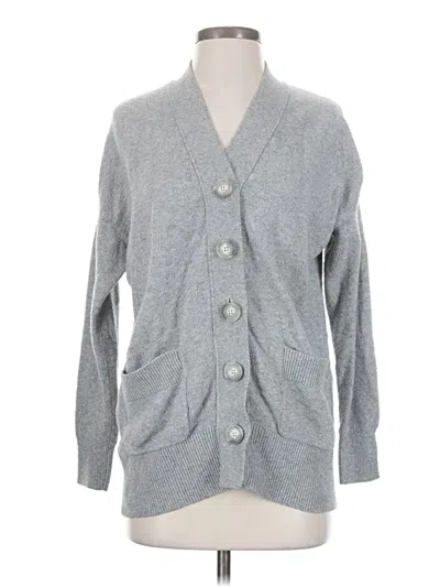 Pre-owned Ann Taylor Loft Cardigan Sweater In Gray