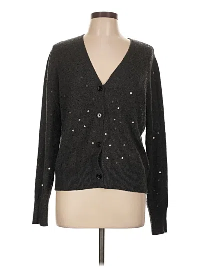 Pre-owned Ann Taylor Loft Cardigan Sweater In Gray