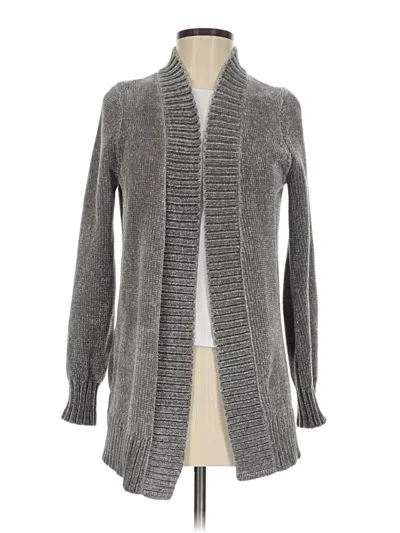 Pre-owned Ann Taylor Loft Cardigan Sweater In Gray
