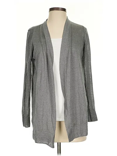 Pre-owned Ann Taylor Loft Cardigan Sweater In Gray