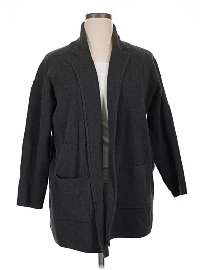Pre-owned Ann Taylor Loft Cardigan Sweater In Gray