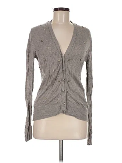 Pre-owned Ann Taylor Loft Cardigan Sweater In Gray