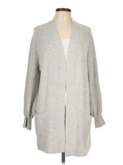 Pre-owned Ann Taylor Loft Cardigan Sweater In Gray