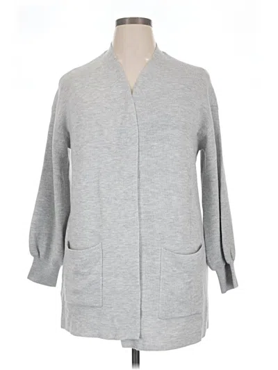 Pre-owned Ann Taylor Loft Cardigan Sweater In Gray