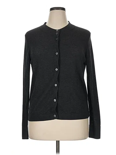 Pre-owned Ann Taylor Loft Cardigan Sweater In Gray