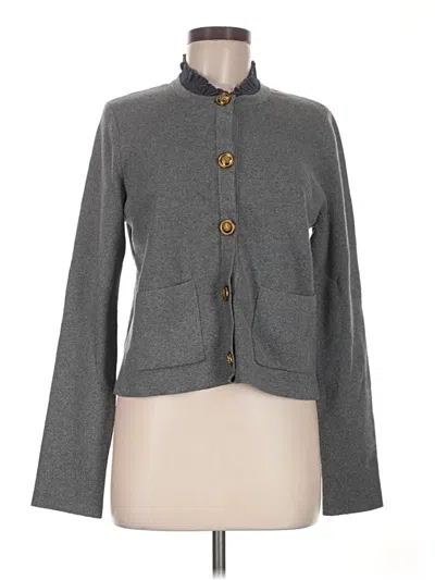 Pre-owned Ann Taylor Loft Cardigan Sweater In Gray