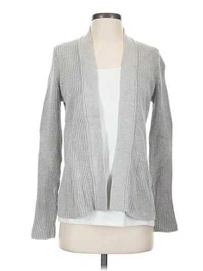 Pre-owned Ann Taylor Loft Cardigan Sweater In Gray