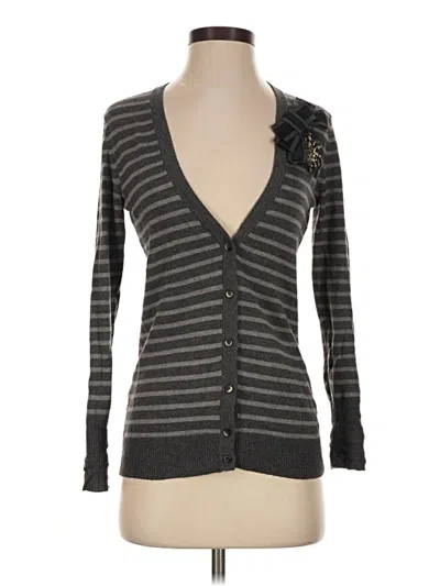 Pre-owned Ann Taylor Loft Cardigan Sweater In Gray