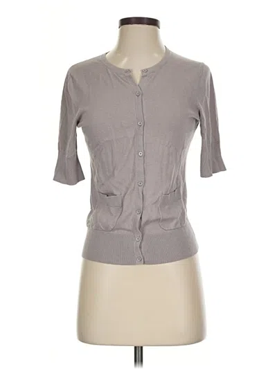 Pre-owned Ann Taylor Loft Cardigan Sweater In Gray