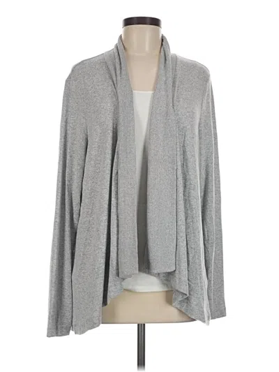 Pre-owned Ann Taylor Loft Cardigan Sweater In Gray