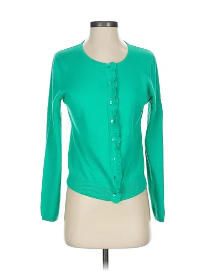 Pre-owned Ann Taylor Loft Cardigan Sweater In Green