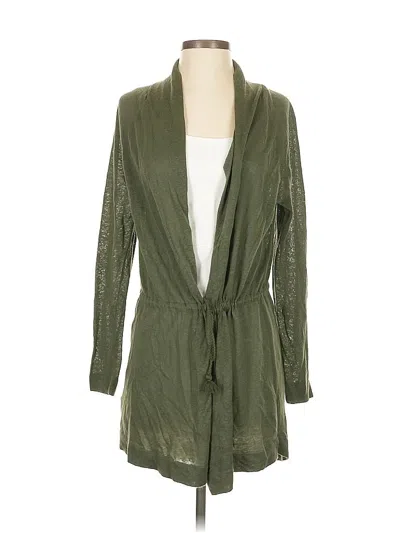 Pre-owned Ann Taylor Loft Cardigan Sweater In Green