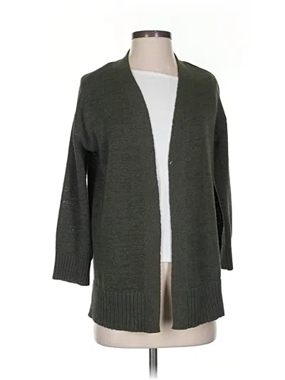 Pre-owned Ann Taylor Loft Cardigan Sweater In Green