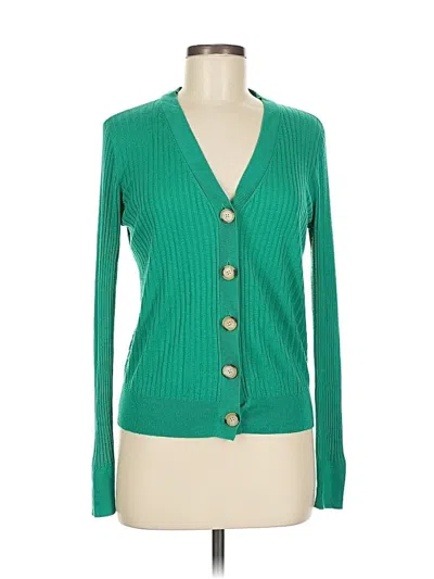 Pre-owned Ann Taylor Loft Cardigan Sweater In Green