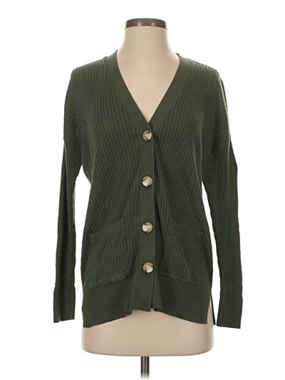 Pre-owned Ann Taylor Loft Cardigan Sweater In Green