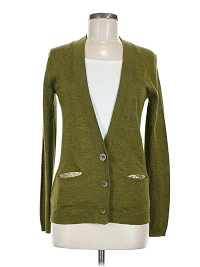 Pre-owned Ann Taylor Loft Cardigan Sweater In Green