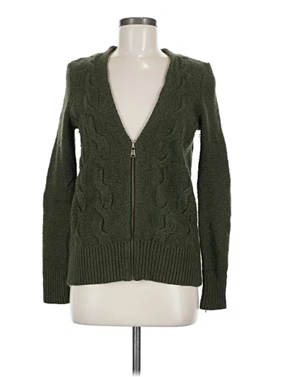 Pre-owned Ann Taylor Loft Cardigan Sweater In Green
