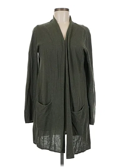 Pre-owned Ann Taylor Loft Cardigan Sweater In Green