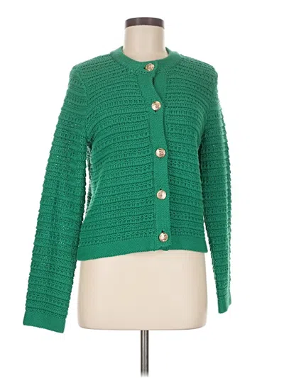 Pre-owned Ann Taylor Loft Cardigan Sweater In Green