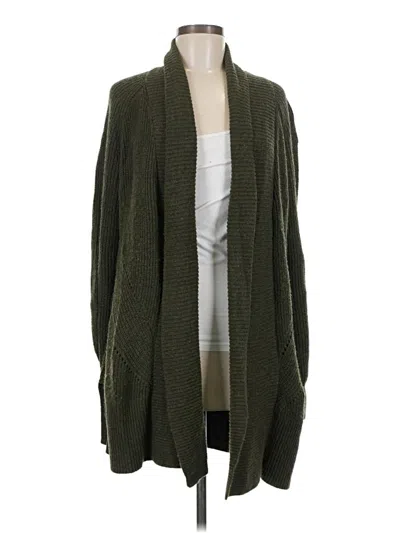 Pre-owned Ann Taylor Loft Cardigan Sweater In Green