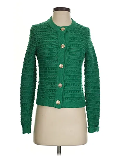 Pre-owned Ann Taylor Loft Cardigan Sweater In Green
