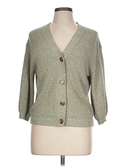 Pre-owned Ann Taylor Loft Cardigan Sweater In Green