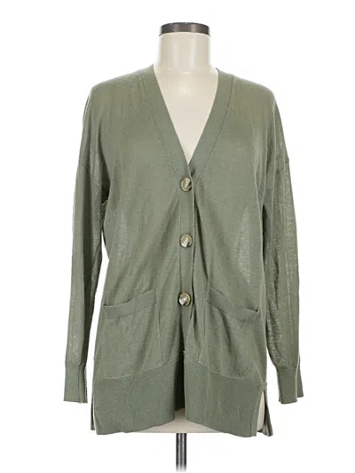 Pre-owned Ann Taylor Loft Cardigan Sweater In Green