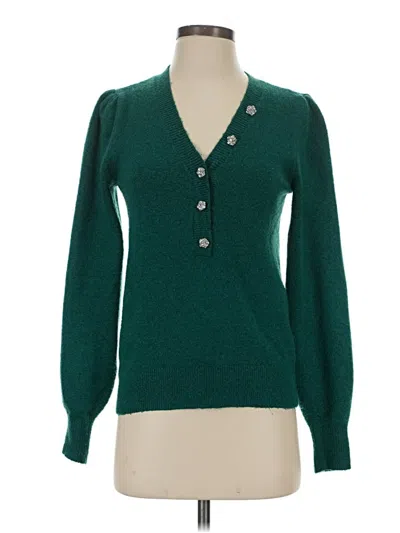 Pre-owned Ann Taylor Loft Cardigan Sweater In Green