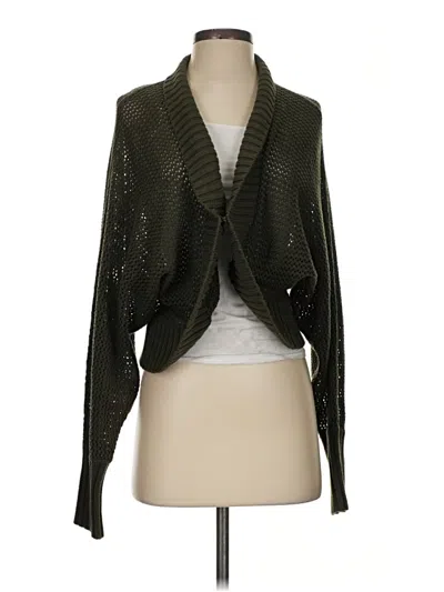 Pre-owned Ann Taylor Loft Cardigan Sweater In Green