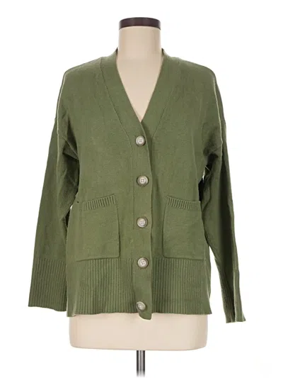 Pre-owned Ann Taylor Loft Cardigan Sweater In Green