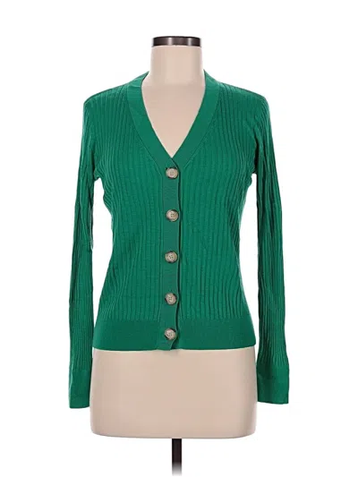 Pre-owned Ann Taylor Loft Cardigan Sweater In Green