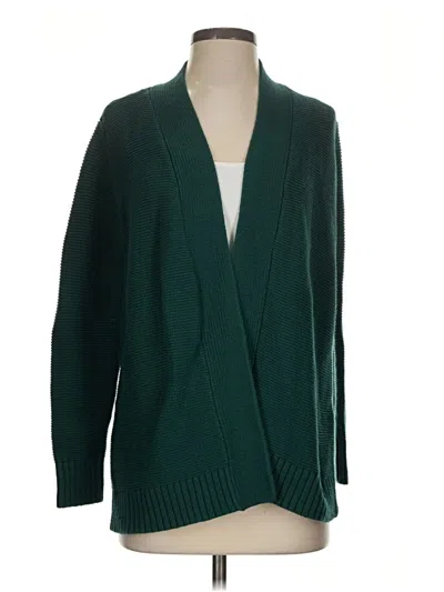 Pre-owned Ann Taylor Loft Cardigan Sweater In Green