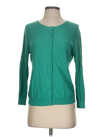 Pre-owned Ann Taylor Loft Cardigan Sweater In Green