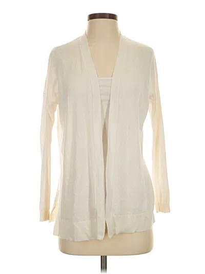 Pre-owned Ann Taylor Loft Cardigan Sweater In Ivory