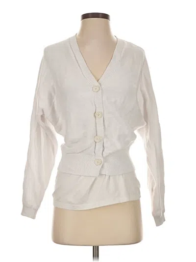 Pre-owned Ann Taylor Loft Cardigan Sweater In Ivory