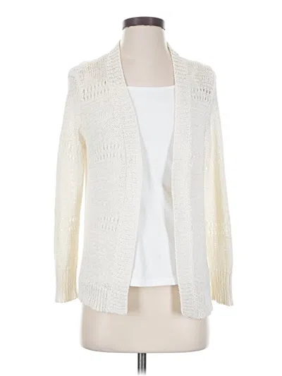 Pre-owned Ann Taylor Loft Cardigan Sweater In Ivory