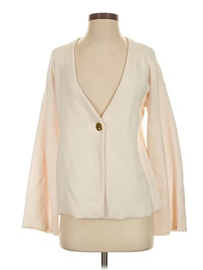 Pre-owned Ann Taylor Loft Cardigan Sweater In Ivory