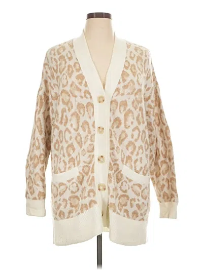 Pre-owned Ann Taylor Loft Cardigan Sweater In Ivory
