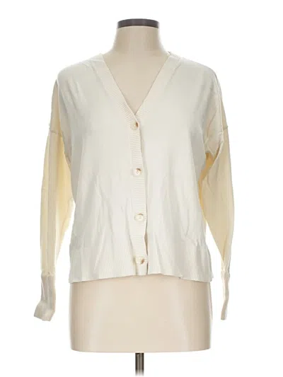 Pre-owned Ann Taylor Loft Cardigan Sweater In Ivory