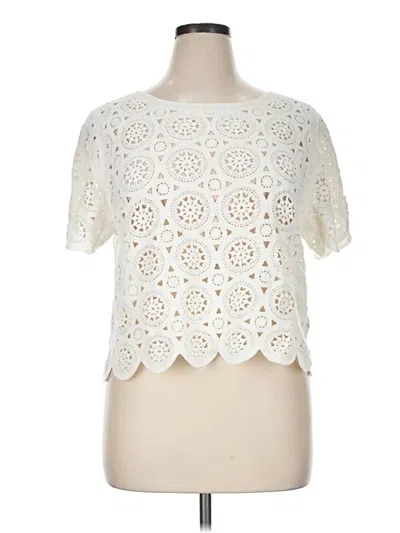 Pre-owned Ann Taylor Loft Cardigan Sweater In Ivory