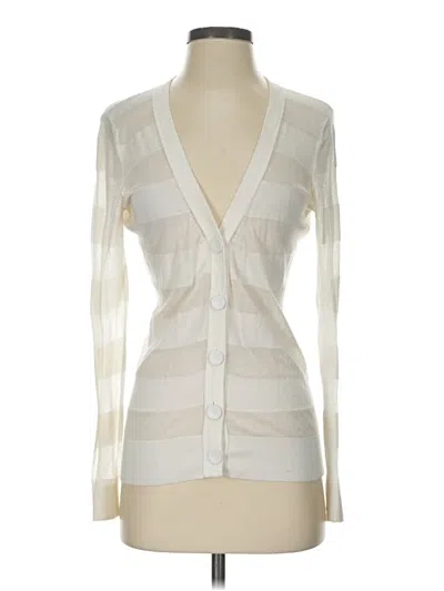 Pre-owned Ann Taylor Loft Cardigan Sweater In Ivory