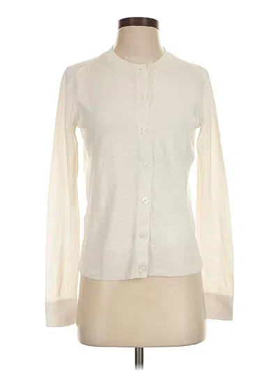 Pre-owned Ann Taylor Loft Cardigan Sweater In Ivory