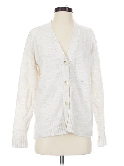 Pre-owned Ann Taylor Loft Cardigan Sweater In Ivory