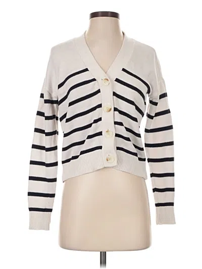 Pre-owned Ann Taylor Loft Cardigan Sweater In Ivory