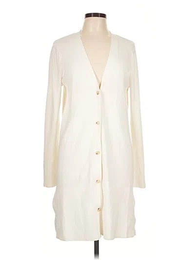Pre-owned Ann Taylor Loft Cardigan Sweater In Ivory