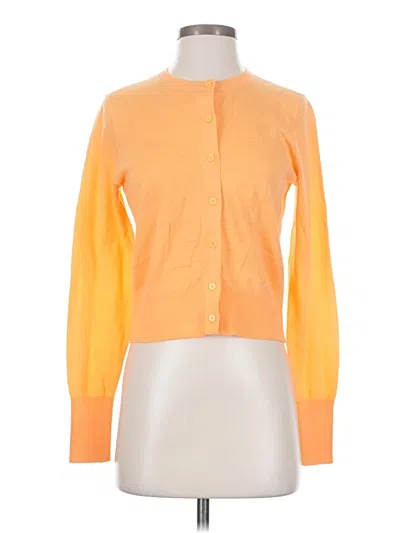 Pre-owned Ann Taylor Loft Cardigan Sweater In Orange