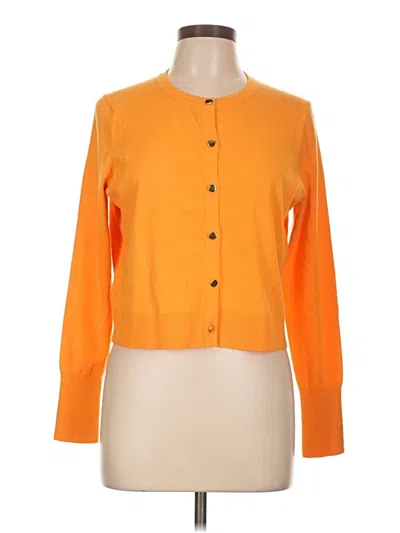 Pre-owned Ann Taylor Loft Cardigan Sweater In Orange