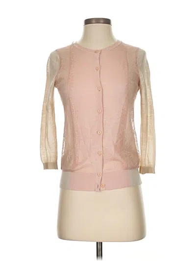 Pre-owned Ann Taylor Loft Cardigan Sweater In Pink